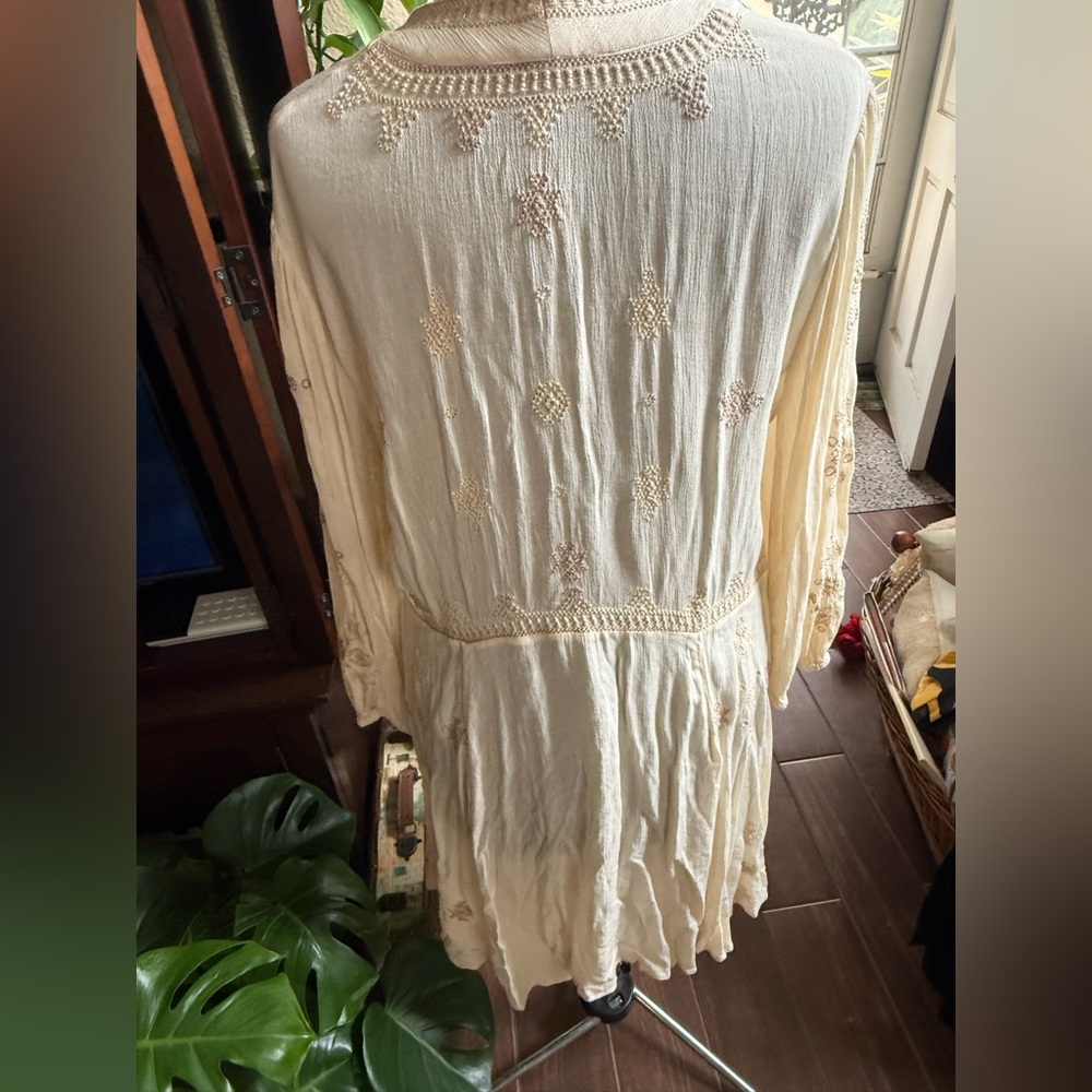 Free People Cream Mini Dress - Picture 3 of 7